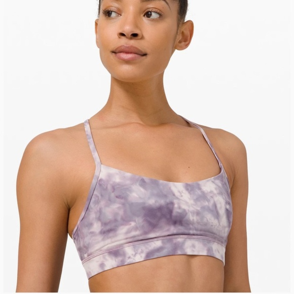 LULULEMON DIAMOND DYE FLOW Y BRA SIZE 8 (worn twice))